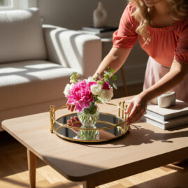 Alternative view of TEKLİ  Banyo Düzenleyici Organizer Tepsi Dekoratif Düzenleyici Takı ve Makyaj Organizeri