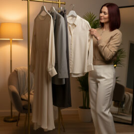 AURA Raflı Metal Ayaklı Askılık Raflı Ayaklı Elbise Askılığı Konfeksiyon Askılığı Sunta Raflı