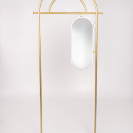 Alternative view of Metal Ayaklı Askılık Aynalı Konfeksiyon Askılığı Gold Elbise Askılığı Kıyafet Askılığı Sunta Ayak