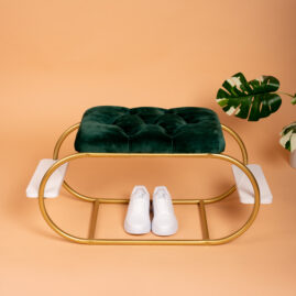 AYAKKABILIK PUF BENCH DÖŞEMELİ KAPI GİRİŞİ PUF KAPI GİRİŞİ DÜZENLEYİCİ DÜĞMELİ 2 RAFLI